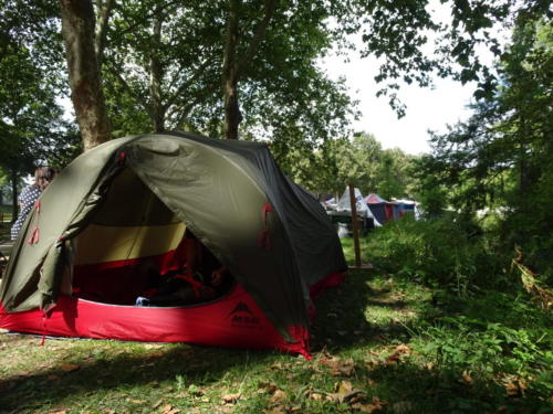 Unser Zelt in Amiens